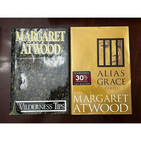 Margaret Atwood lot 2 hc/dj books Alias Grace & wilderness tips - Picture 1 of 7